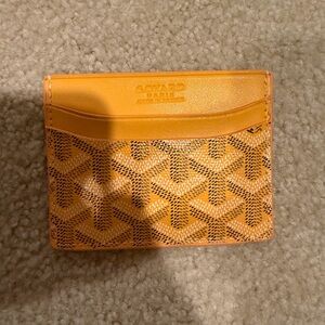 Goyard Orange and Black Card Holder